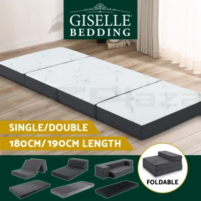 Giselle Foldable Foam Mattress Portable Folding Camping Bed Mat Double Single - image 1 of 4