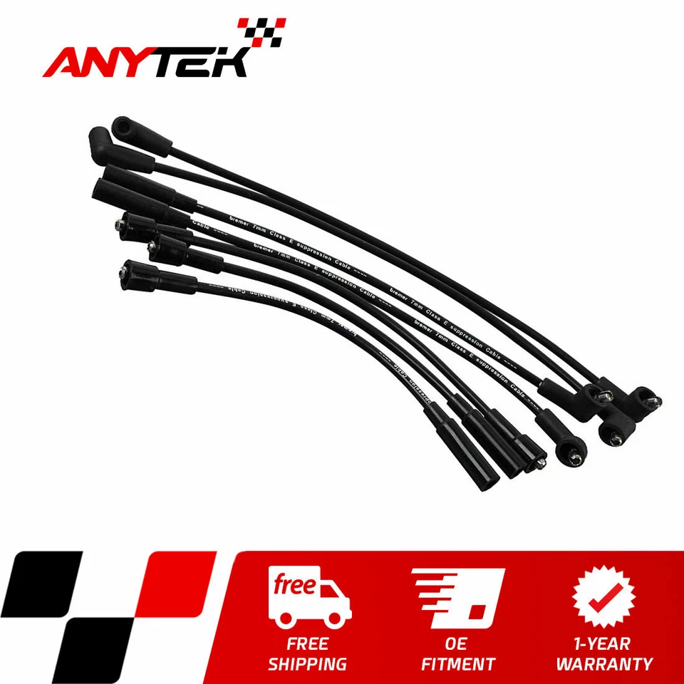 Juego de cables de bujía para Jeep Wrangler 1987-1990 1984-1986 Jeep Grand Wagoneer L6 Foto 1 de 4