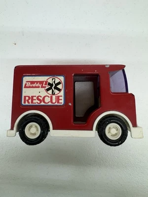 Red Buddy L Rescue Medical Truck Pressed Steel Japan - Image 1 of 4