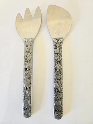 Cuchara tenedor para ensaladas estilo floral Wilton Armetale "RWP" aleación a base de aluminio Foto 1 de 4
