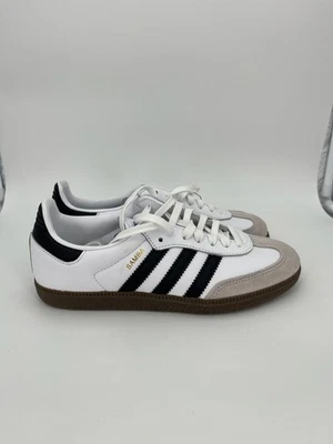 Adidas Samba OG J Shoes Youth Size 5 White Black Gum Casual Sneakers IE3675 - Image 1 of 4