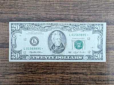 *STAR NOTES* 1993 $20 Dollars Bank L San Francisco LOT-09 - Image 1 of 2