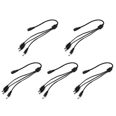1:3 DC Power Splitter Cable Cord 1 Female to 3 Male 5.5x2.1mm Port Repair Part - Image 1 of 4