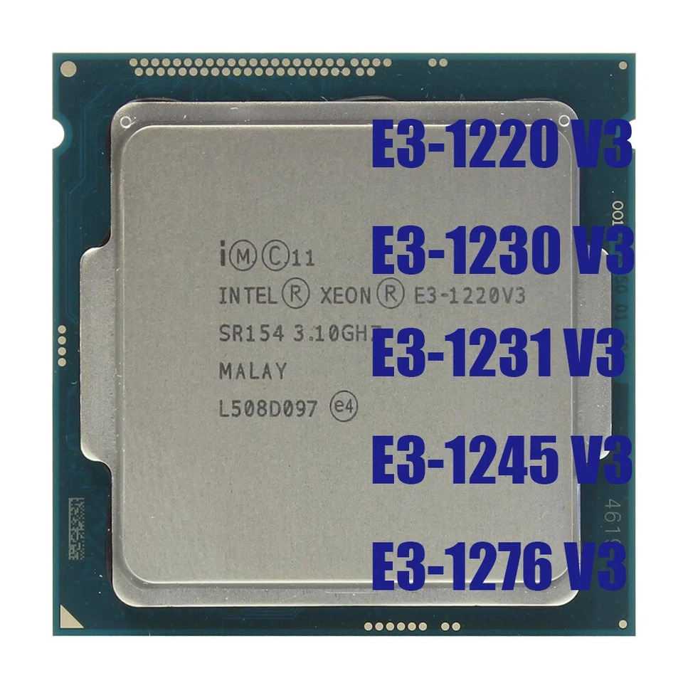 Procesador Intel Xeon E3-1220 V3 E3-1230 V3 E3-1231 V3 E3-1245 V3 1276 V3 LGA1155 Foto 1 de 1