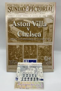 RARE Aston Villa v Chelsea 2000 FA Cup Final Programme + Ticket LAST AT WEMBLEY - Picture 1 of 3