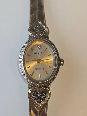 Reloj de Colección Westclox Filigree Heart LTX118 Damas Tono Plateado y Dorado Batería Nueva  Foto 1 de 4