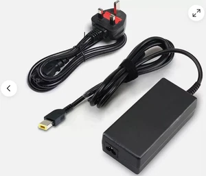 Cargador de alimentación adaptador de CA Lenovo ADLX45NCC2A 45W amarillo punta cuadrada cargador para computadora portátil - Imagen 1 de 2