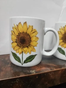 BIA Cordon Bleu 3 13/16" Coffee Mug Sunflower Design NEW/UNUSED Made in China - Picture 1 of 6