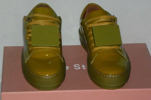 ACNE STUDIOS ADRIANA LIME GREEN LEATHER SNEAKERS Sz. 37IT/7US - Picture 1 of 7
