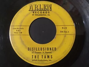 The Tams - Disillusioned VG-- Original Press ARLEN 7-11 Record 1962 R&B Soul - Picture 1 of 2