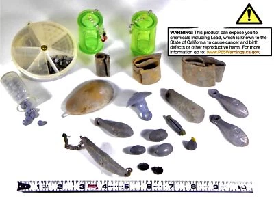 Vintage Bundle Assorted Lead Sinkers Weights Shot Sheets & Drops Heavy to Light - Image 1 of 4