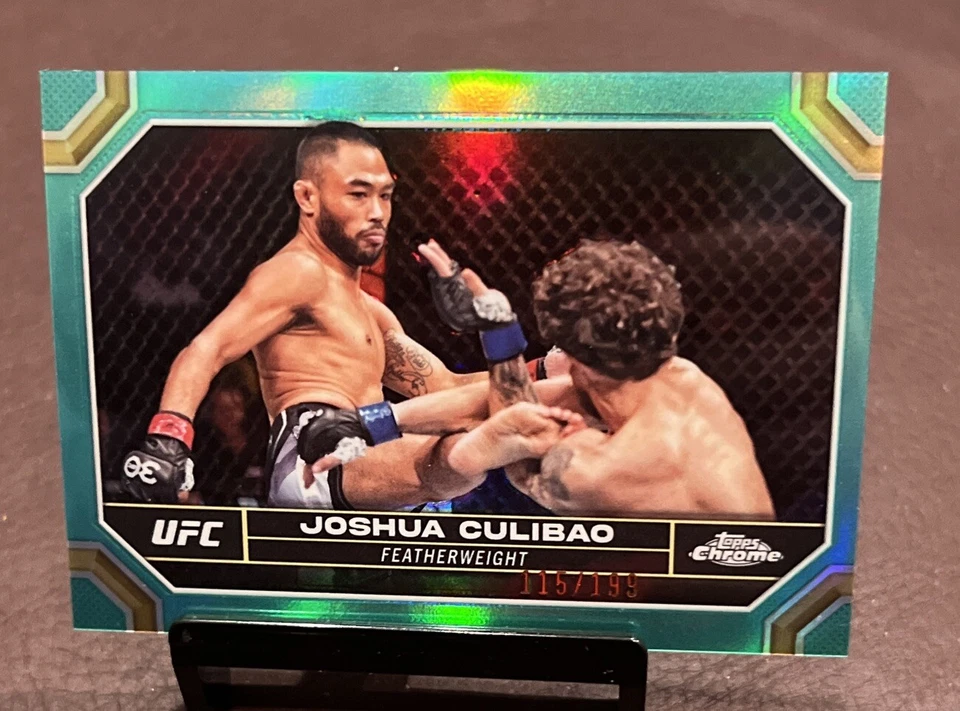 2024 Topps Chrome UFC - JOSHUA CULIBAO *Aqua Green Refractor SP!* /199 🔥 - Image 1 of 2