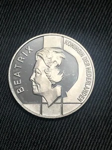 OLANDA 10 GULDEN 1994 Argento Commemorativa Trattato del Benelux Silver Proof ! - Picture 1 of 3