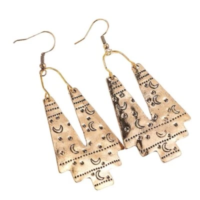 Pendiente Gota Étnico Luna Foto 1 de 2