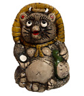 Handmade raccoon dog clay bell?Japan?F/S