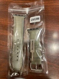 Leather Apple Watch Band with Bamboo Knot Pattern Genuine Cowhide 42/44/45/49 MM - Picture 1 of 4