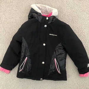 Zero Xposur Girls Galaxy BLACK PINK Lined Hood Jacket Sz 7/8 - Picture 1 of 15
