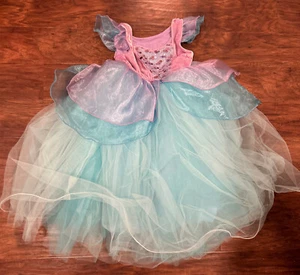 Girls Little mermaid Dress Princes Gown kids Costume Party Cosplay Dress Up - Picture 1 of 6