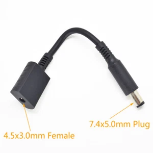 50pcs 7.4x5.0mm Male to 4.5x3.0mm Female Central Pin Adapter HP DC Power Cable - Picture 1 of 7