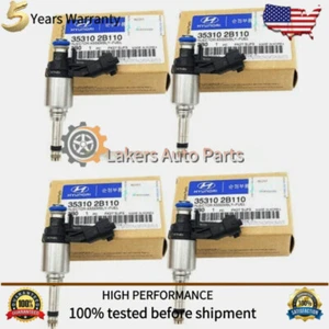 4PCS Fuel Injector FOR HYUNDAI ACCENT VELOSTER KIA RIO SOUL 1.6L 353102B110 - Picture 1 of 6