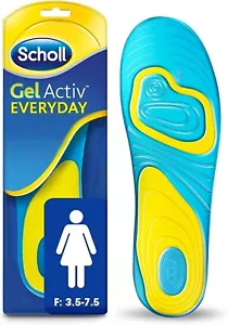 Scholl Gel Active Everyday Insoles for Women, shoe sizes 3-7.5 (1 Pair) - Picture 1 of 7