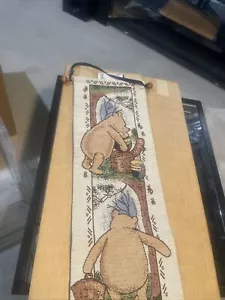 Disney Classic Pooh Tapestry Wall Hanging VINTAGE Crown Crafts 33.5 X 8 - Picture 1 of 13