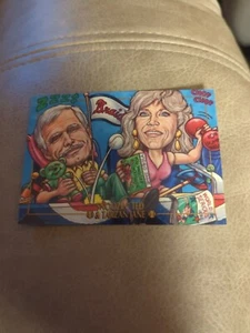 JANE FONDA & TED TURNER, EXTREMELY RARE 1993 "CARDTOONS" CARD, COOL !  - Picture 1 of 2