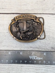 Krause Pflug Gürtelschnalle Vintage Farmer Country Western Wear Farmcore - Bild 1 von 2
