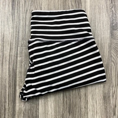 Leggings capri a rayas negras/blancas elásticos cintura elástica ATHLETA para mujer talla XS Foto 1 de 4