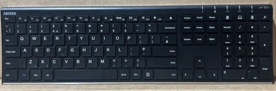 ARTECK HW192 Universal Stainless Steel 2.4G USB Wireless Keyboard "No Receiver" - Image 1 of 3