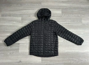 The North Face ThermoBall ECO Hooded Black Puffer Jacket Boys Size Large 14/16 - Picture 1 of 23