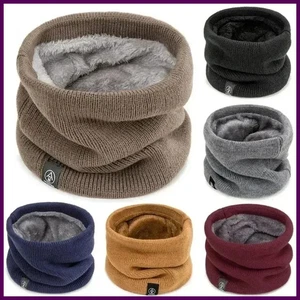 Cálida bufanda tejida felpa engrosada a prueba de viento invierno cuello polaina a prueba de frío - Imagen 1 de 29