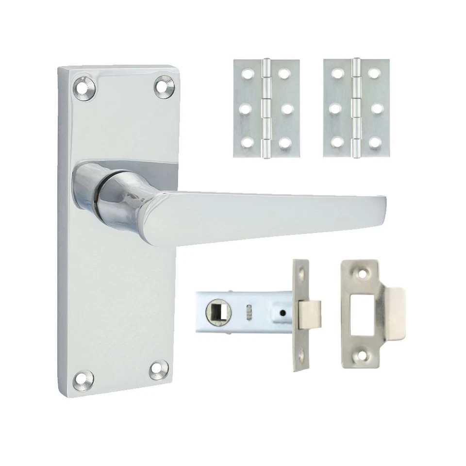 Timco Pack Pintu Lurus Latch Victorian - Chrome Digilap (Saiz Campuran - 2 Kaki - Image 1 of 1