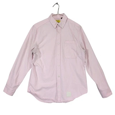 Camisa de vestir Five Four Poggy The Man rosa con botones, manga larga de algodón M para hombre Foto 1 de 4