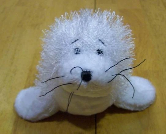 Peluche TODO Webkinz FUZZY WHITE SEAL 10" Foto 1 de 3