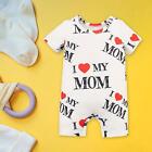 Baby Clothes Cute Outfit Round Neck Short Sleeve Nightclothes Newborn Bodysuit