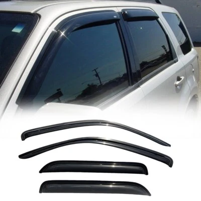 4x For 01-12 Escape 08-11 Tribute 05-11 Mariner Sun Rain Window Visor Foto 1 de 3