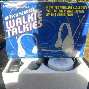 Vintage Hi-tech Headset Mega Sound Walkie Talkies - Picture 1 of 13