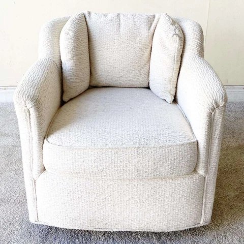 White Rocking Swivel Chair Cover