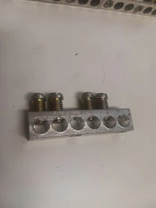 ILSCO NB-17 4-14 AL9CU 6 position Terminal Ground Aluminum  6 Pieces - Picture 1 of 4