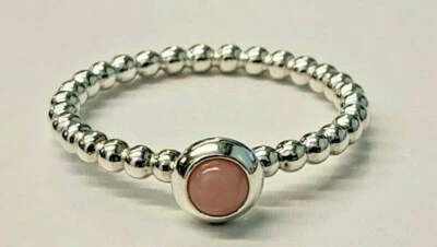 PANDORA | PINK OPAL CABOCHON RING ✪NEW✪ 190610POP RARE RETIRED STERLING SILVER - Image 1 of 4