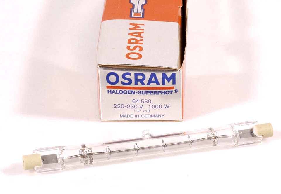 PRL) OSRAM HALOGEN SUPERPHOT BULB 64580 220-230V 1000W LAMPADINA ALOGENA LIGHT - Image 1 of 3