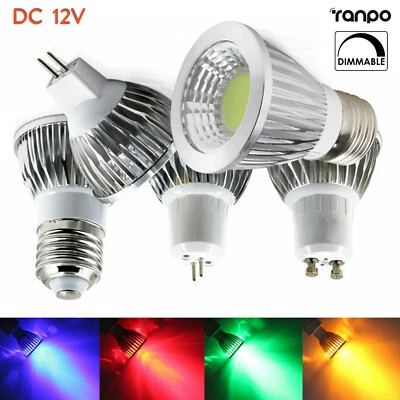 DC 12V 12W Dimmable LED COB Spotlight E27 GU10 E14 MR16  B22 6W 9W Bulbs Lamp RH - Image 1 of 4