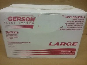 Gerson Paint System Large 950ml Box (24) 125 micron Lids Liners Rings Caps - Picture 1 of 4