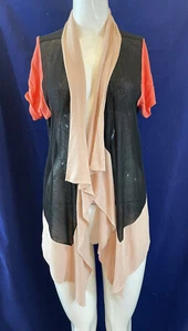 TED BAKER Women's Colour Block, Waterfall, Open Front Cardigan. Size Ted 1, UK 8 - Picture 1 of 8