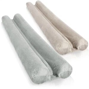 2x Zugluftstopper für die Tür - Mikrofaser Türbodendichtung - grau/taupe - Bild 1 von 8