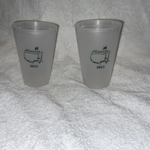 THE MASTERS AUGUSTA NATIONAL CLEAR PLASTIC CUPS FROM 2022 (set of 2) - Picture 1 of 1