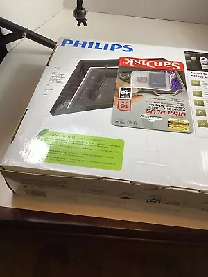 Philips Digital LED Photo Frame Black 8 inch Open Box - Image 1 of 4