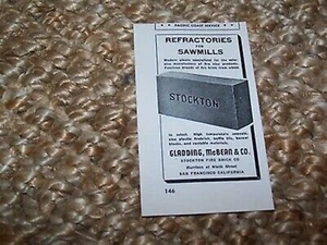c1948 Vintage Druckanzeige, Stockton Bricks, Gladding, McBean & Co. 3 x 5,5 Zoll - Bild 1 von 1