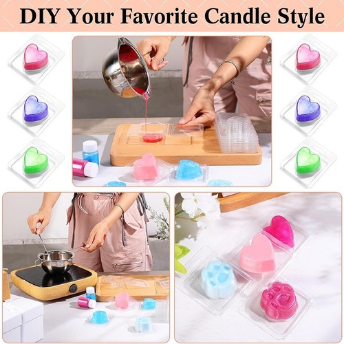 Convenient and Easy to Clean Wax Melt Clamshell Molds for Homemade